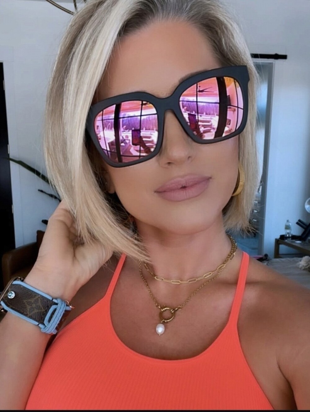 Diff Eyewear Hailey Black Frame Sunglasses with Rose Gold Details